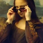 gioconda si mette gli occhiali da sole