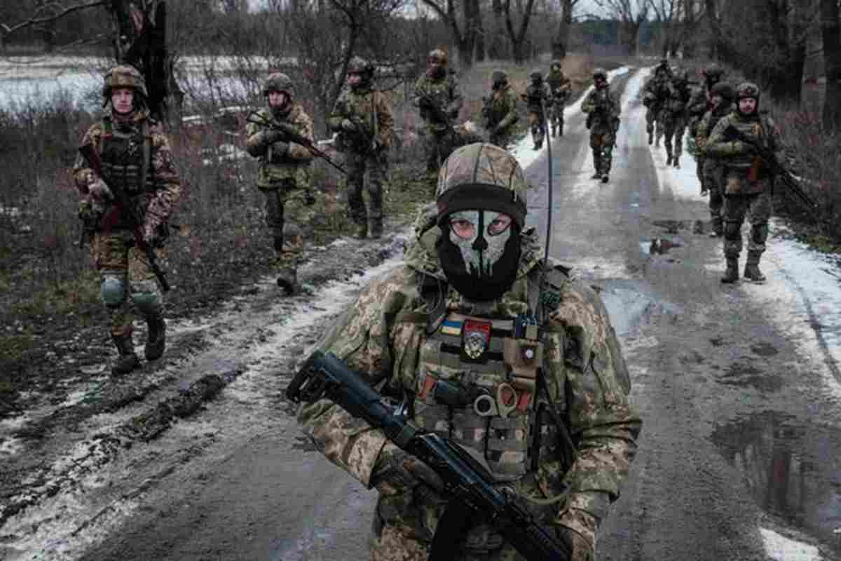 Una foto della guerra in Ucraina