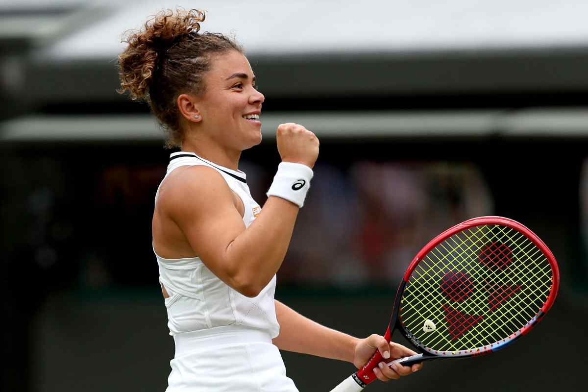 jasmine paolini esulta a wimbledon