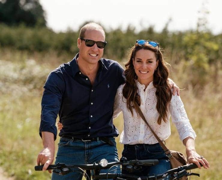 kate e william in bicicletta