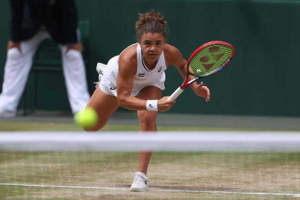 Jasmine Paolini durante la finale di Wimbledon