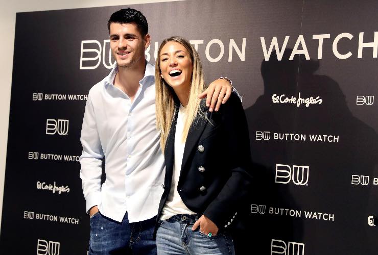 Alvaro Morata e Alice Campello abbracciati