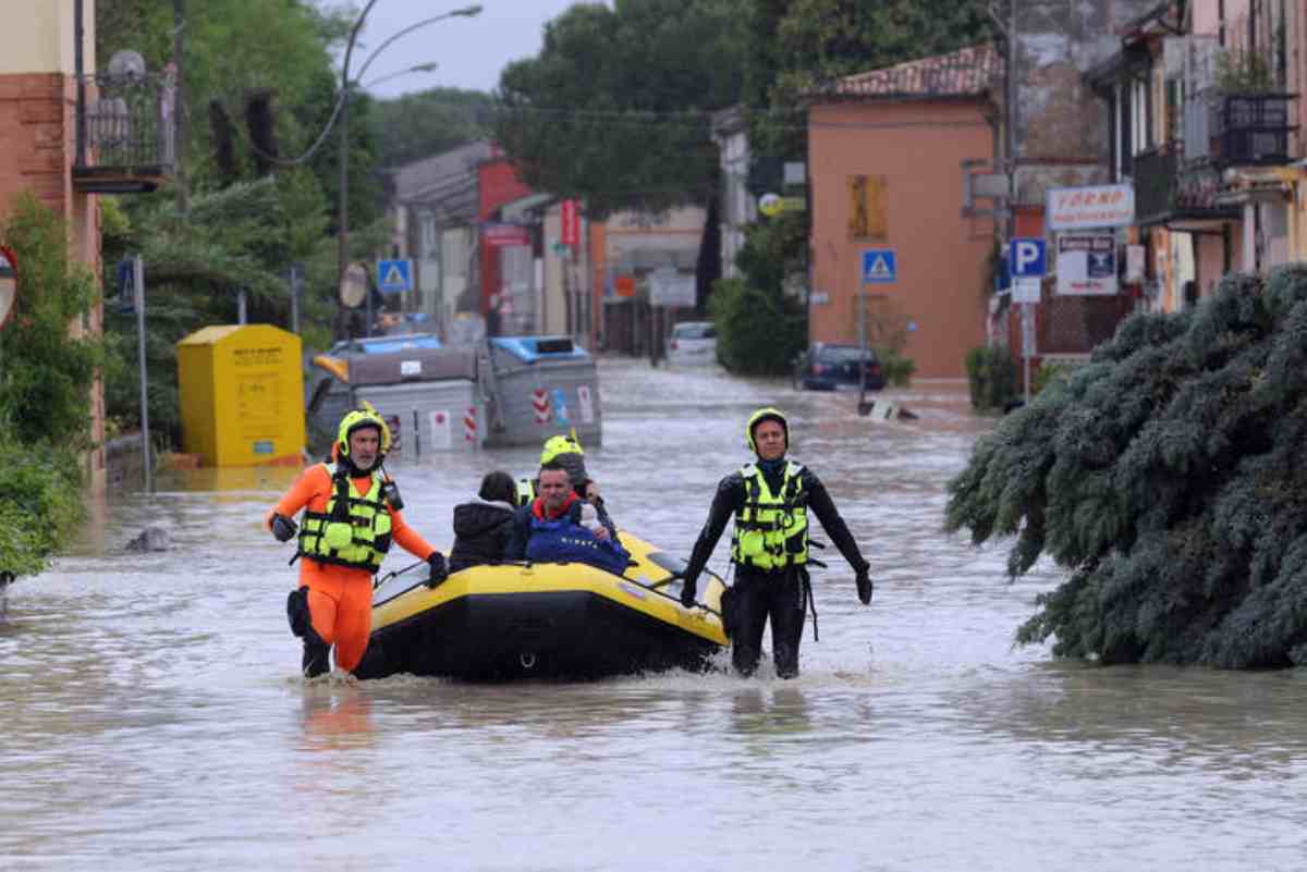 Un'immagine dell'alluvione in Emilia Romagna