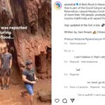 turisti rimasti bloccati dall'alluvione al Grand Canyon