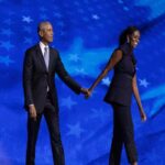 Michelle e Barack Obama alla convention di Chicago