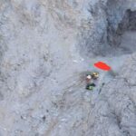 Il punto in cui è stato trovato il corpo del base jumper