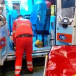 un'ambulanza in servizio