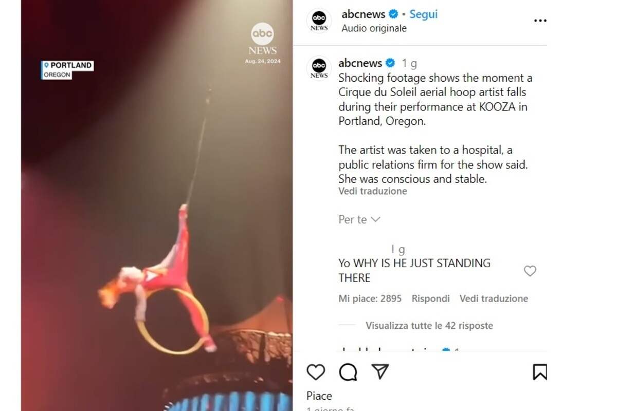 Acrobata del Cirque du Soleil