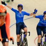 Chiara Consonni e Vittoria Guazzini nella madison su pista