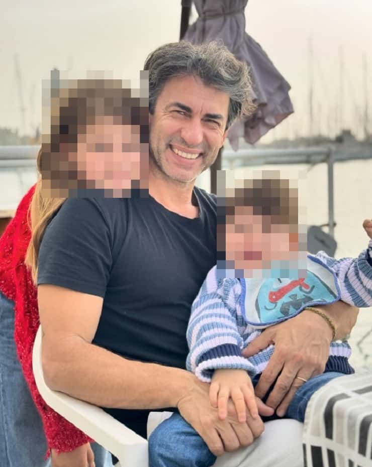 kledi kadiu con i figli lea e gabriel