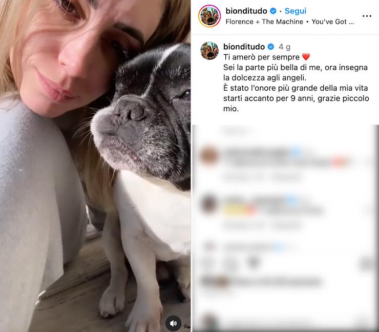 giulia natini e il suo cane