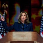 Kamala Harris alla convention democratica