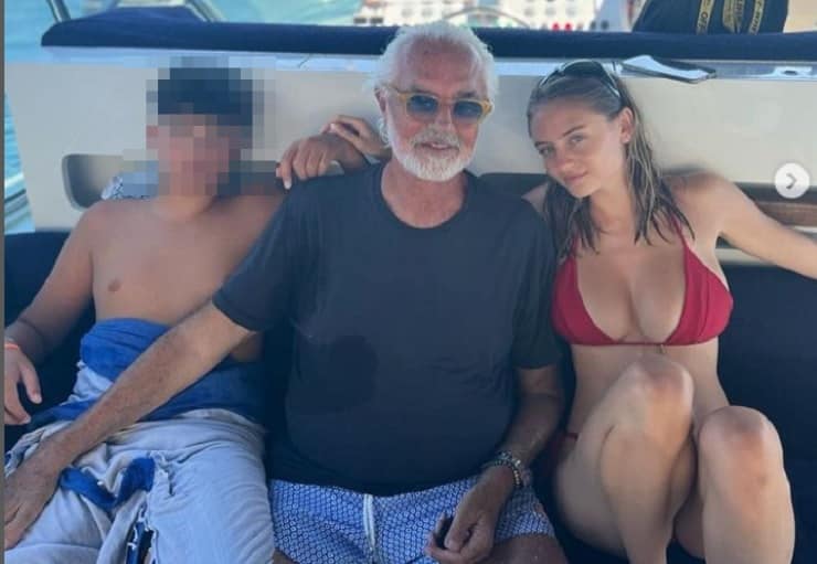 flavio briatore con la figlia leni klum e il figlio nathan