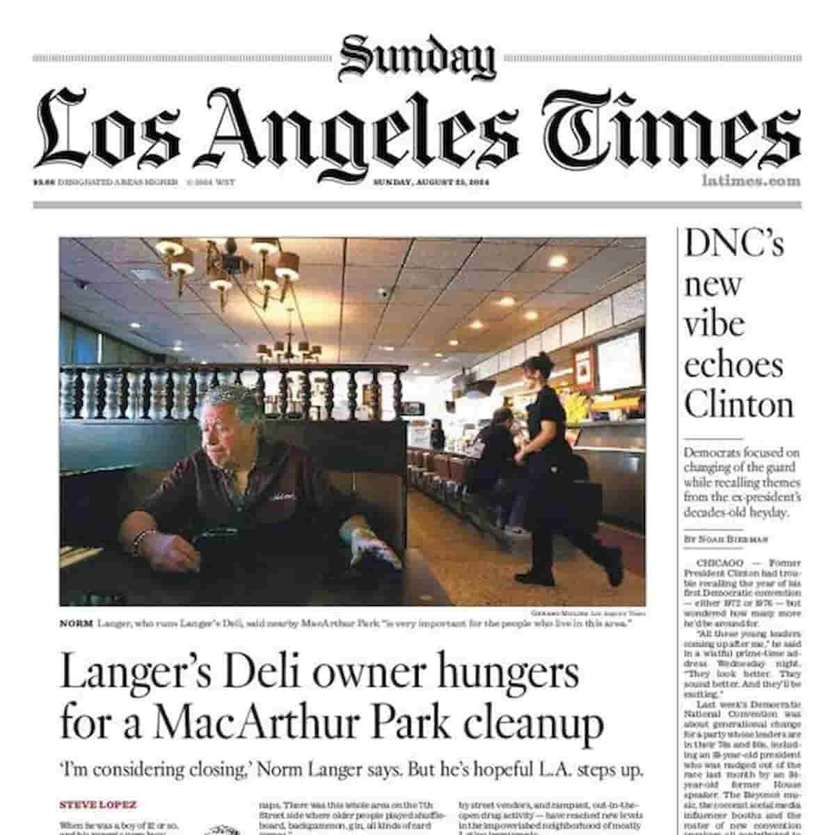 Il Los Angeles Times: da Google iuti per i giornali in California