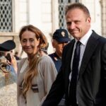 Arianna Meloni e il marito il ministro lollobrigida