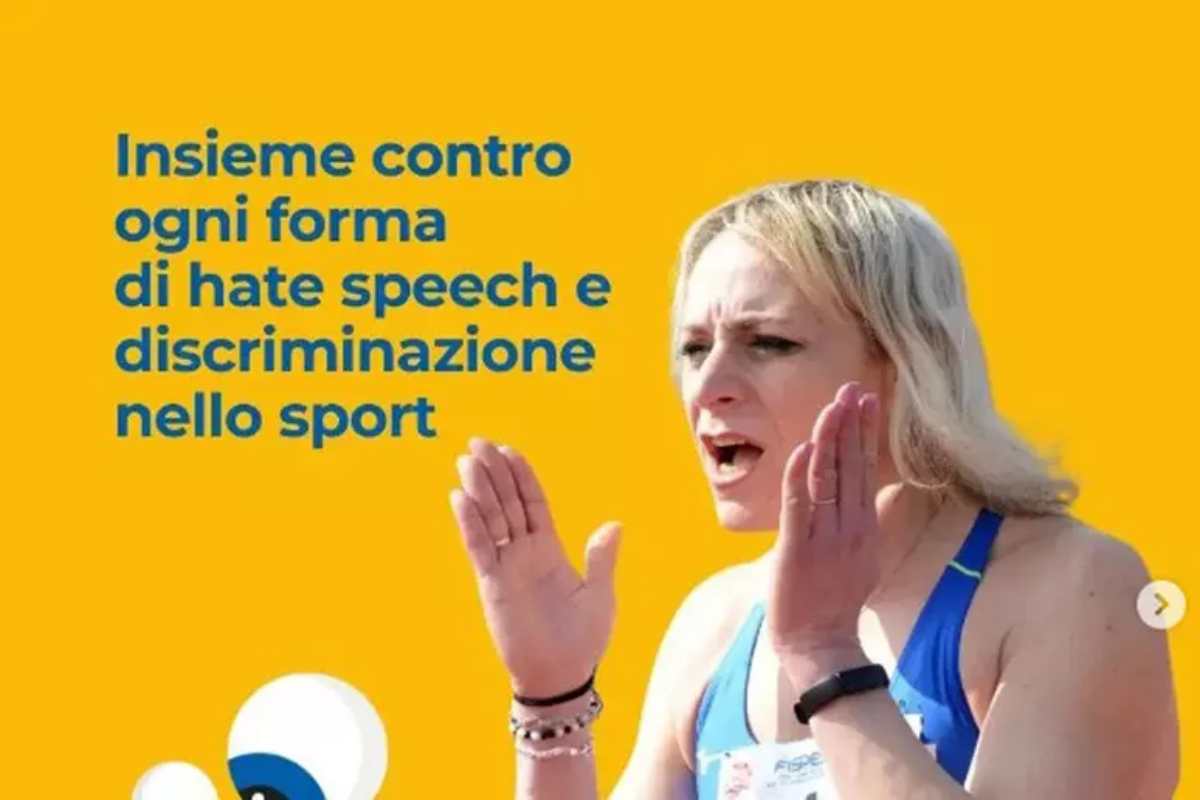 Il manifesto "Odiare non è sport"