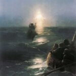 Gesù cammina sull'acqua, dipinto di Ivan Konstantinovič Ajvazovskij,1888