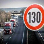 segnale di Limite velocità in autostrada 130