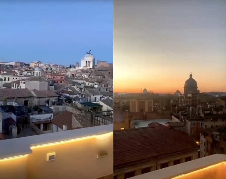 la vista dal terrazzo della casa di mara venier