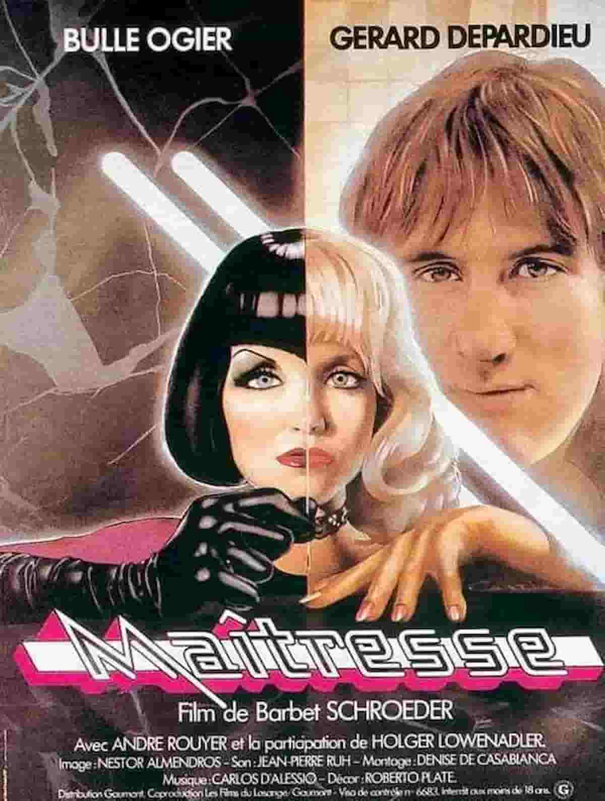 La locandina del film Maitresse del 1976 con Depardieu