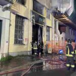 incendio negozio cinese milano