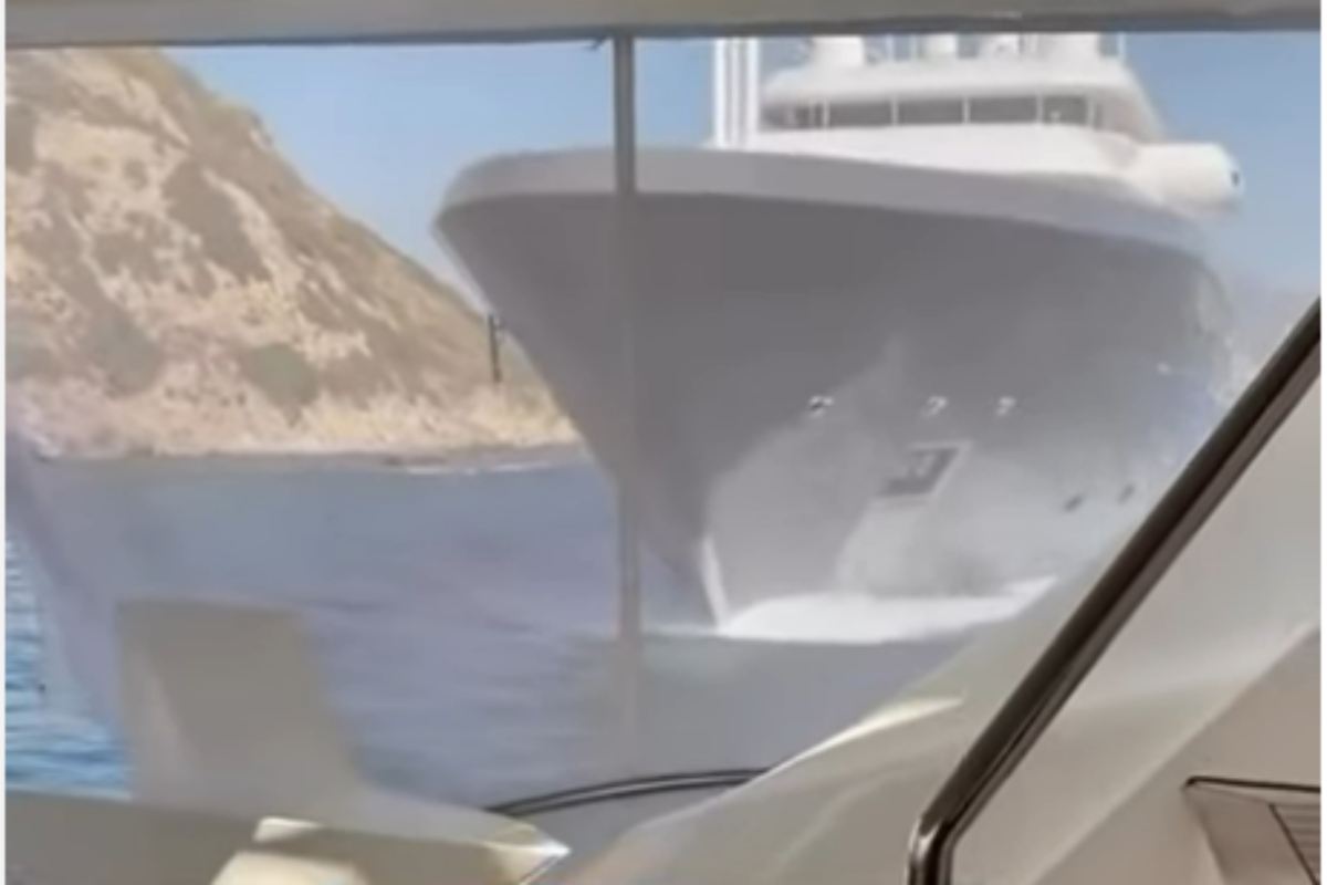 scontro yacht