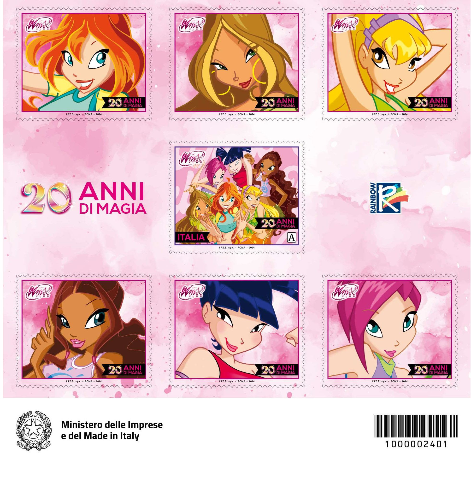 winx club francobollo