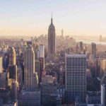 Panoramica dall'alto della città di New York e dei suoi grattacieli