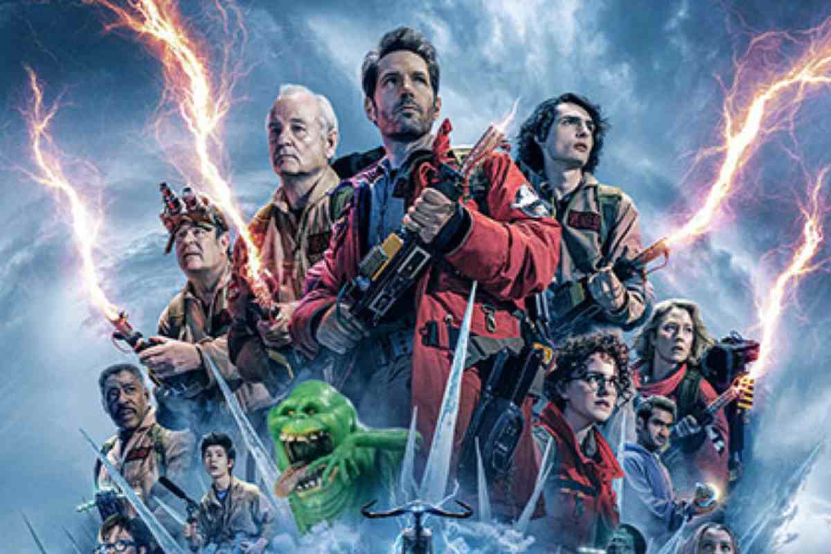 Gli attori protagonisti di Ghostbusters - Minaccia glaciale nella locandina del film