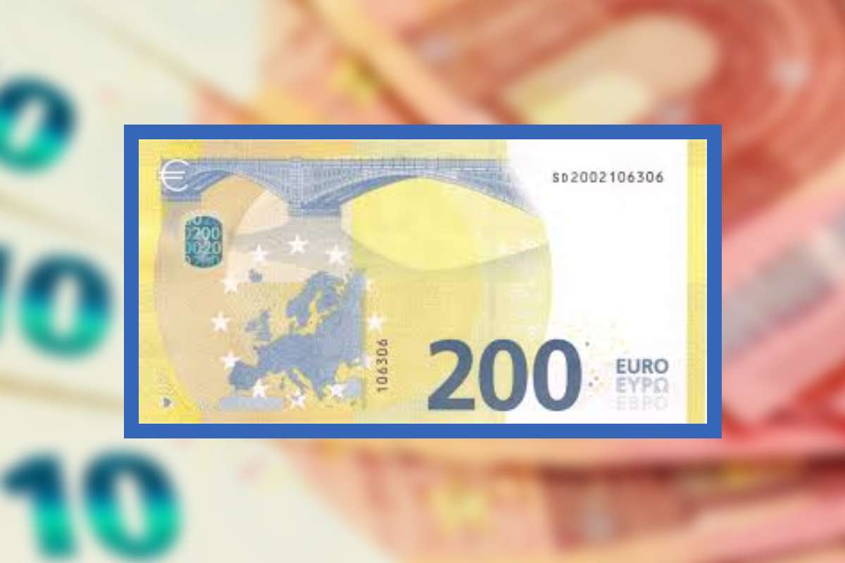 Il retro della banconota da 200 euro