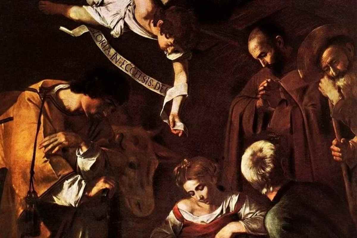 La Natività con i santi Lorenzo e Francesco d’Assisi di caravaggio