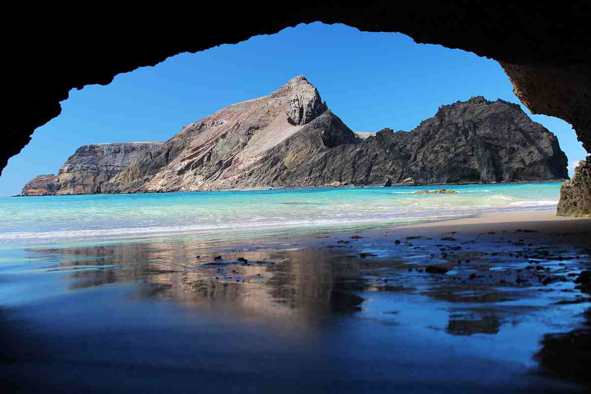 Panorama su isola Porto Santo Madera