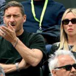 Totti e Noemi Bocchi sugli spalti agli Internazionali d'Italia