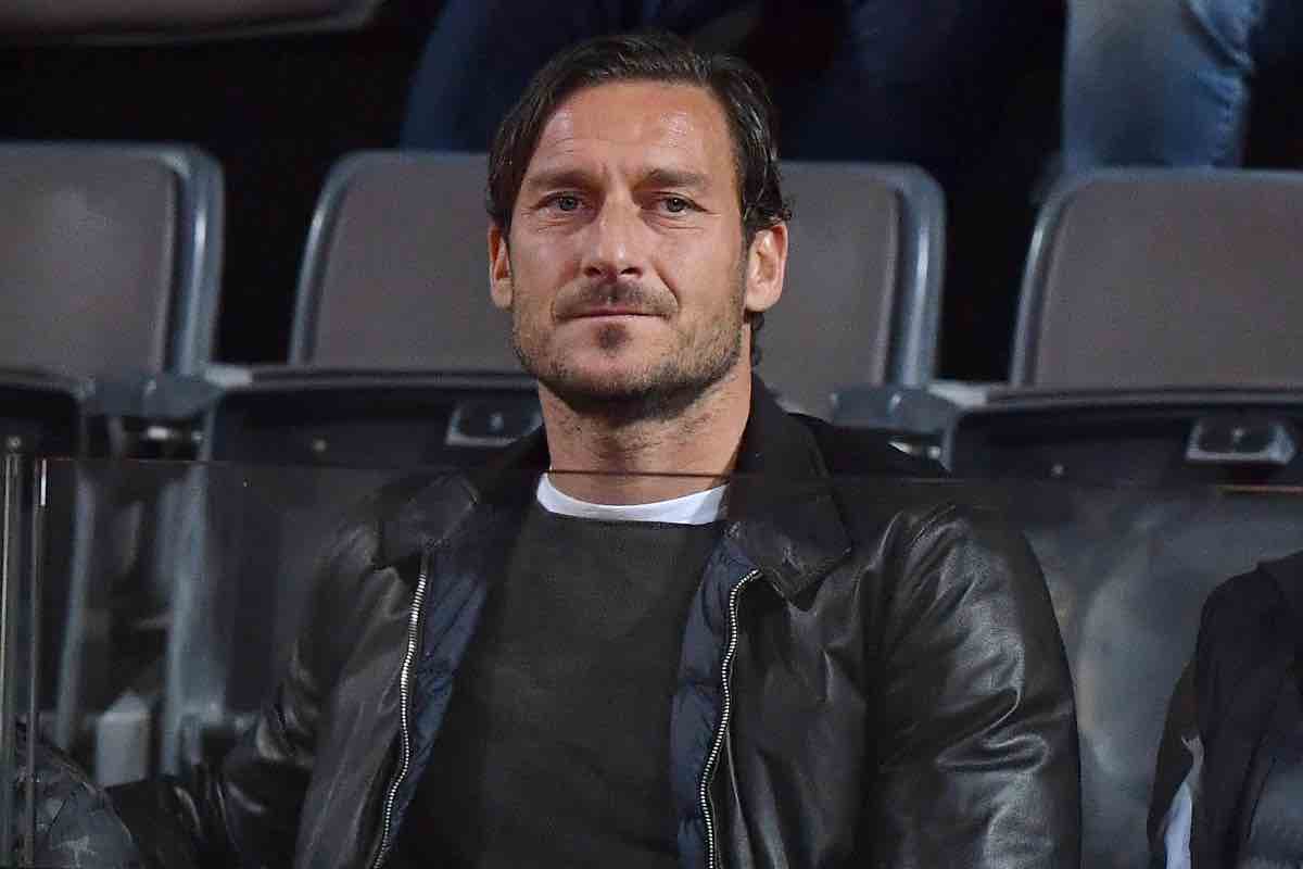 Francesco Totti sugli spalti