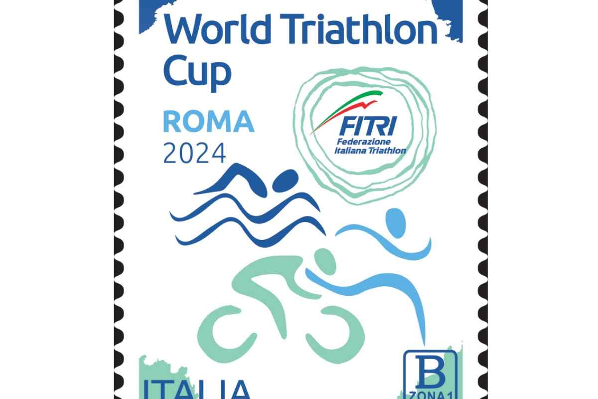 Poste Italiane emette un francobollo dedicato a World Triathlon Cup - WTC ROMA 2024