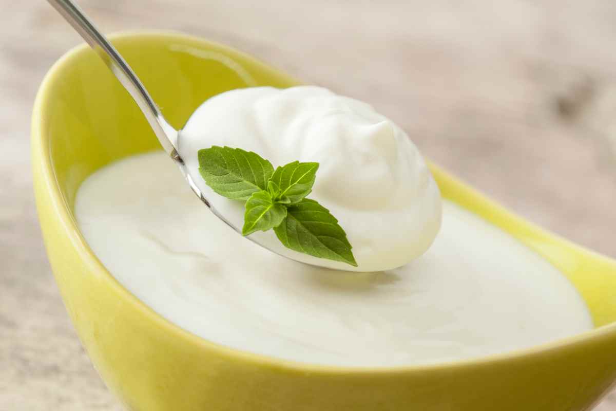 ciotola con yogurt