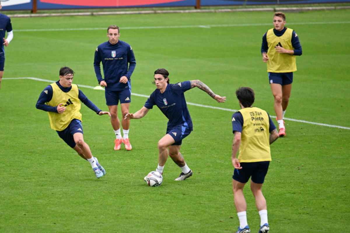 allenamento della nazionale 