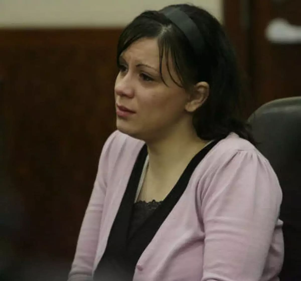 Christine Paolilla, murderer of her classmates, cries at the trial