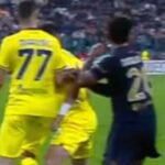 la gomitata di douglas luiz a patric in juventus-lazio