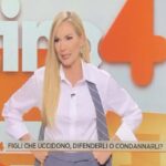 federica panicucci nello studio di mattino 4