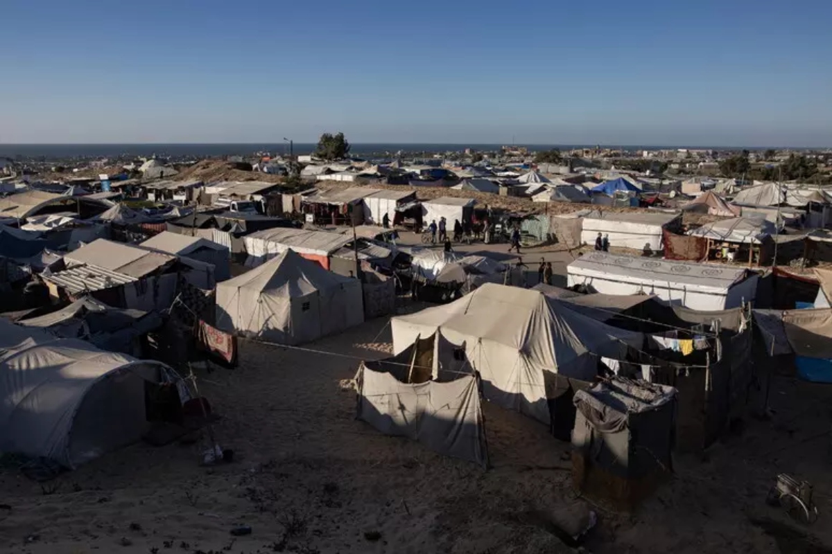 tendopoli rifugiati a gaza