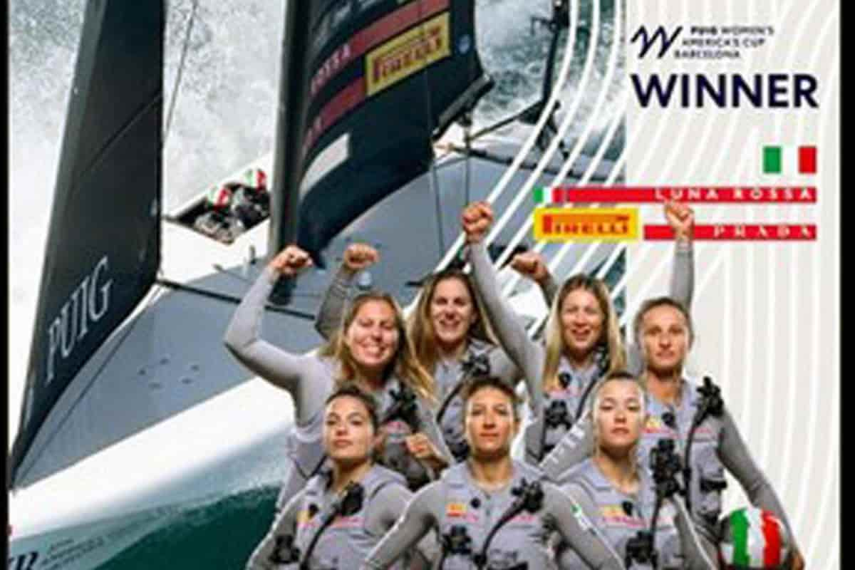 La squadra femminile vincitrice di Luna Rossa