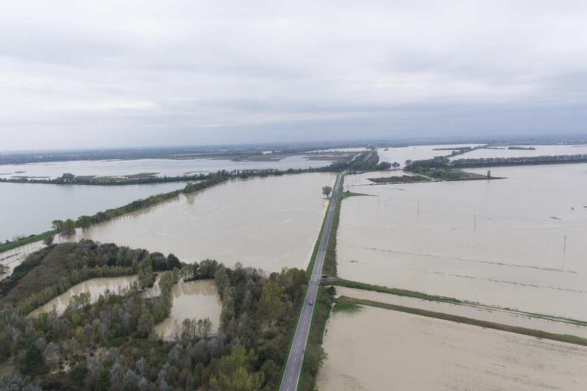 campi allagati in emilia dopo il maltempo