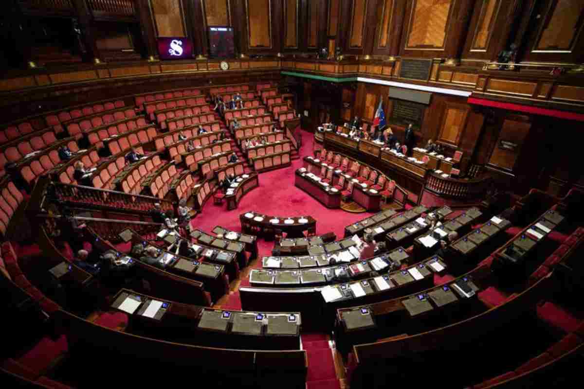 L'aula del Senato dove oggi è stata vietata la maternità surrogata