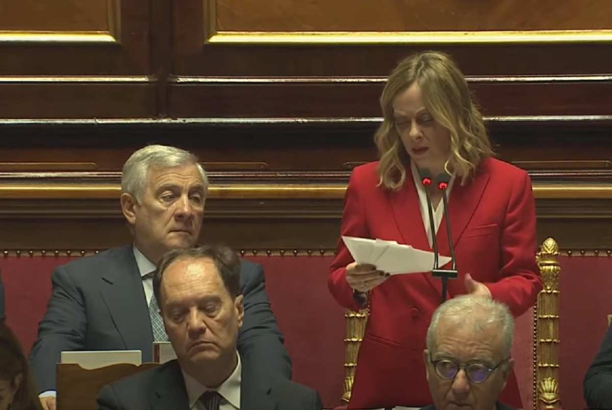 Meloni parla al Senato