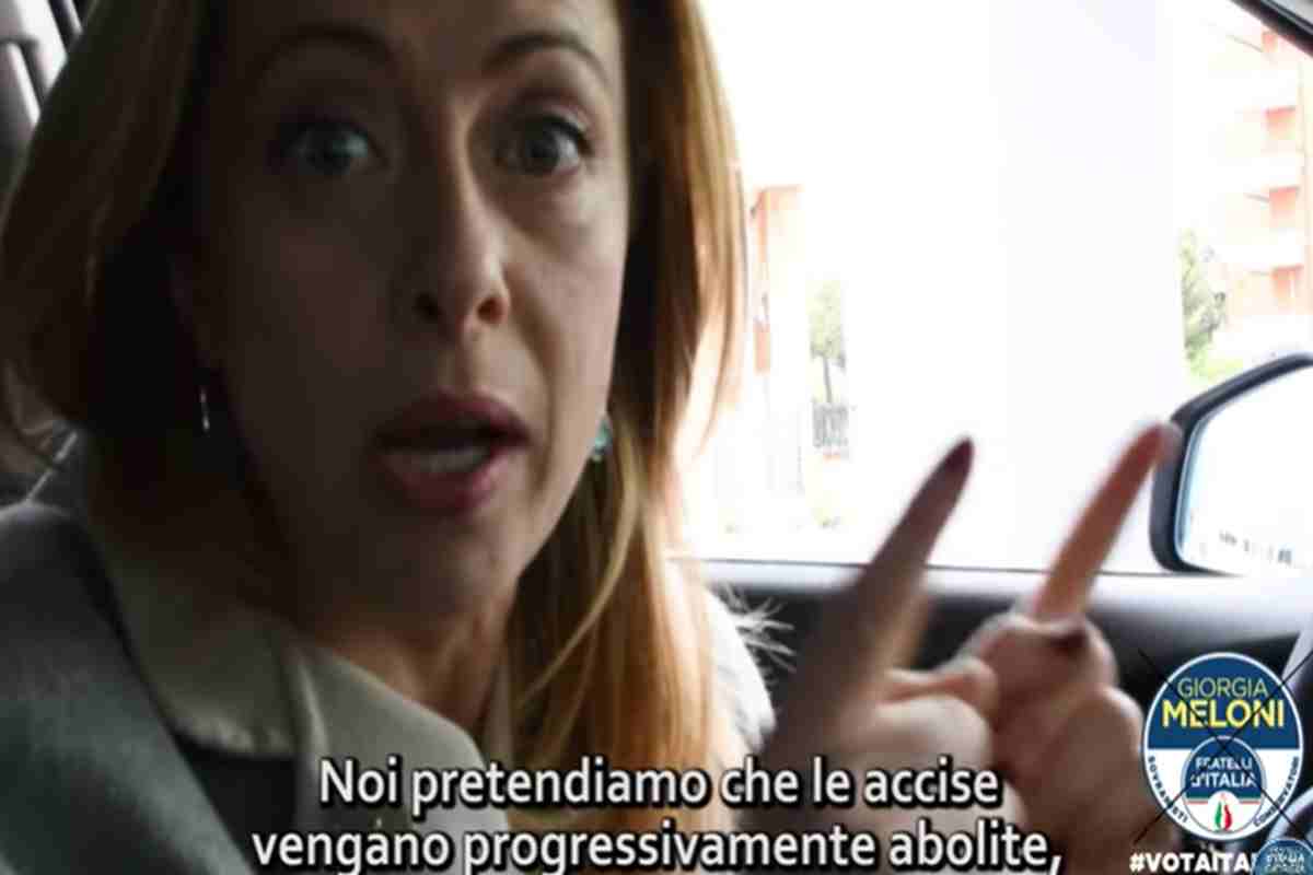 Giorgia Meloni e il celeberrimo video sulle accise da abolire