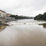 il fiume po in piena