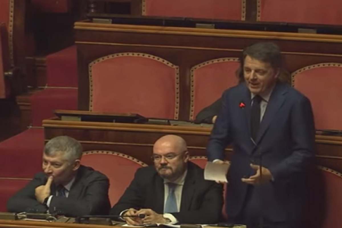 Renzi parla al Senato 