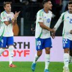 retegui esulta dopo il gol in italia-belgio