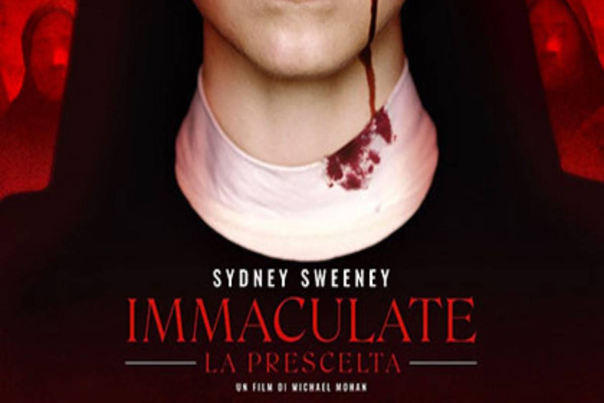 La locandina del film Immaculate, con il titolo in evidenza